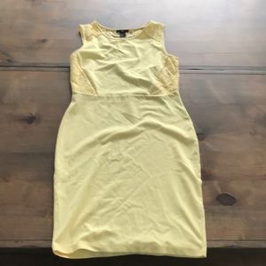 Light yellow body con dress